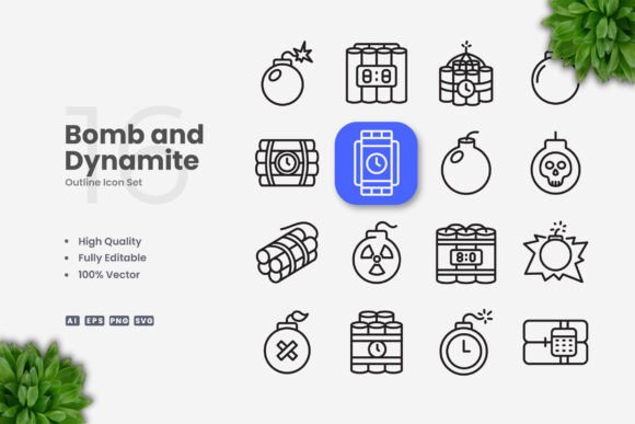Bomb and Dynamite Icons: Strategic Design for Impactful Communication