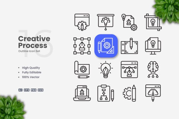 Creative Process Icons: Enhancing Visual Communication with Simple and Clean Design