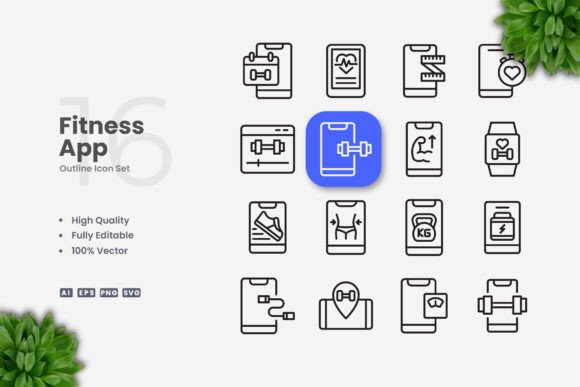Fitness App Icons: Enhancing Visual Communication in Digital and Print Media