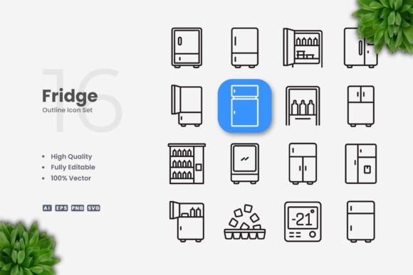 Fridge Icons: A Versatile and Professional Design Resource