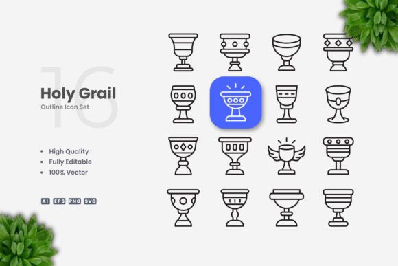 Holy Grail Icons: Simple and Clean Design