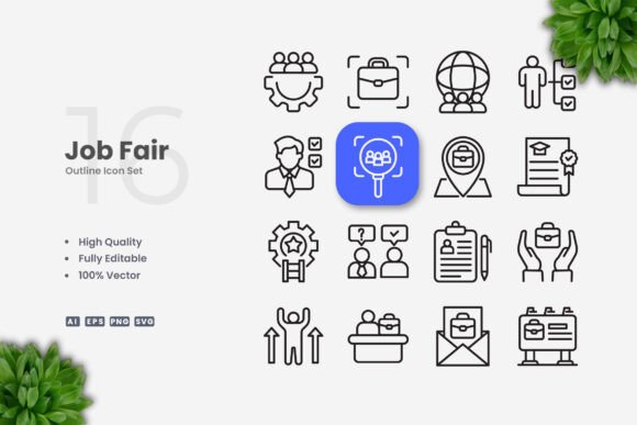 Job Fair Icons: Simplifying Visual Communication for Modern Workplaces