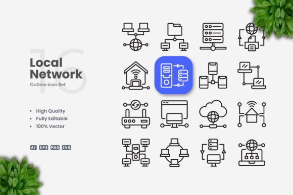 Local Network Icons for Modern Design