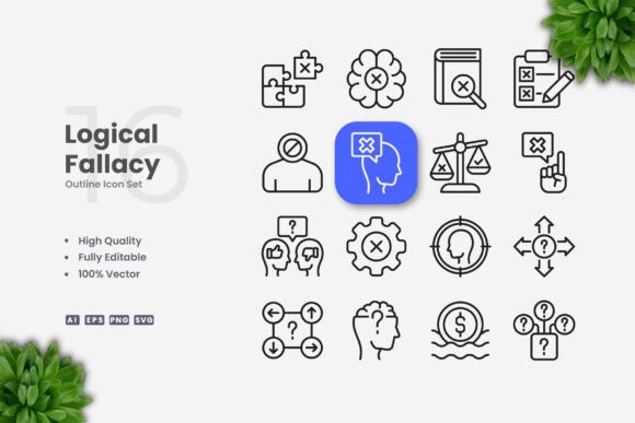 Logical Fallacy Icons: Visual Tools for Clear Communication
