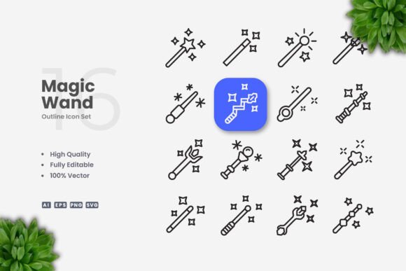 Magic Wand Icons for Modern Design Projects