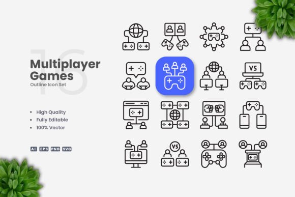 Multiplayer Games Icons for Clear Communication