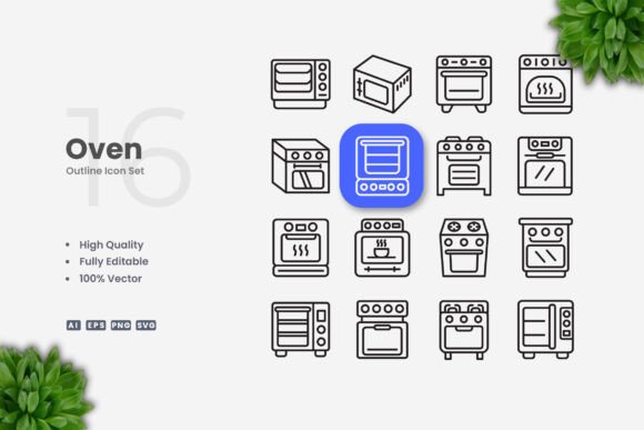 Oven Icons: A Versatile Tool for Clean and Professional Design